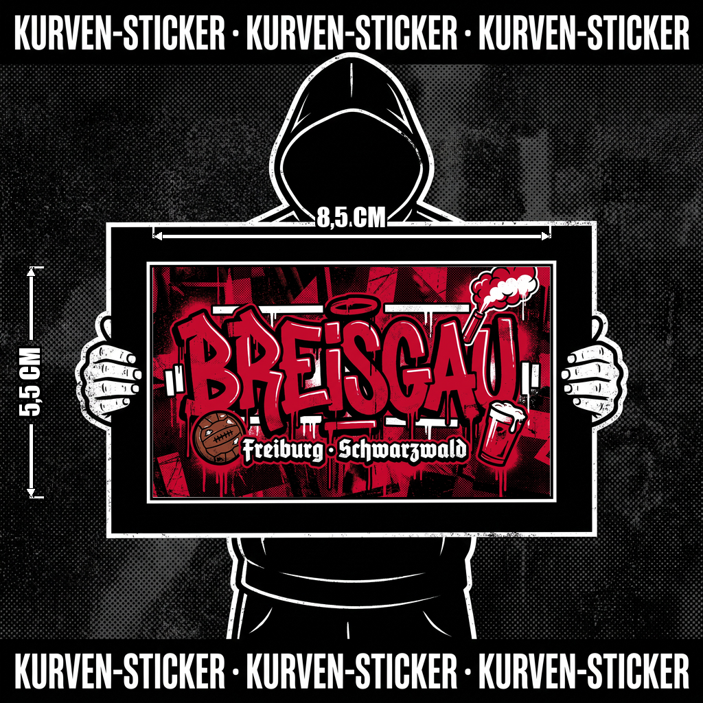 Ultra Sticker Freiburg kaufen – Vinyl Sticker für die Kurve, wetterfest
