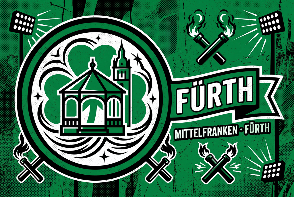 Fürth Fußball Aufkleber kaufen – Vinyl Sticker für die Kurve, wetterfest