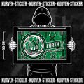 Fürth Fußball Aufkleber kaufen – Vinyl Sticker für die Kurve, wetterfest – Charakter haelt den Sticker