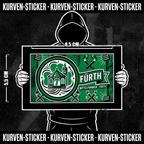 Fürth Fußball Aufkleber kaufen – Vinyl Sticker für die Kurve, wetterfest – Charakter haelt den Sticker