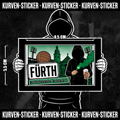 Ultra Aufkleber Fürth kaufen – Vinyl Sticker für die Kurve, wetterfest – Charakter haelt den Sticker