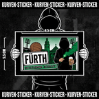 Ultra Aufkleber Fürth kaufen – Vinyl Sticker für die Kurve, wetterfest – Charakter haelt den Sticker