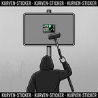 Ultra Aufkleber Fürth kaufen – Vinyl Sticker für die Kurve, wetterfest – mit Stickerstab