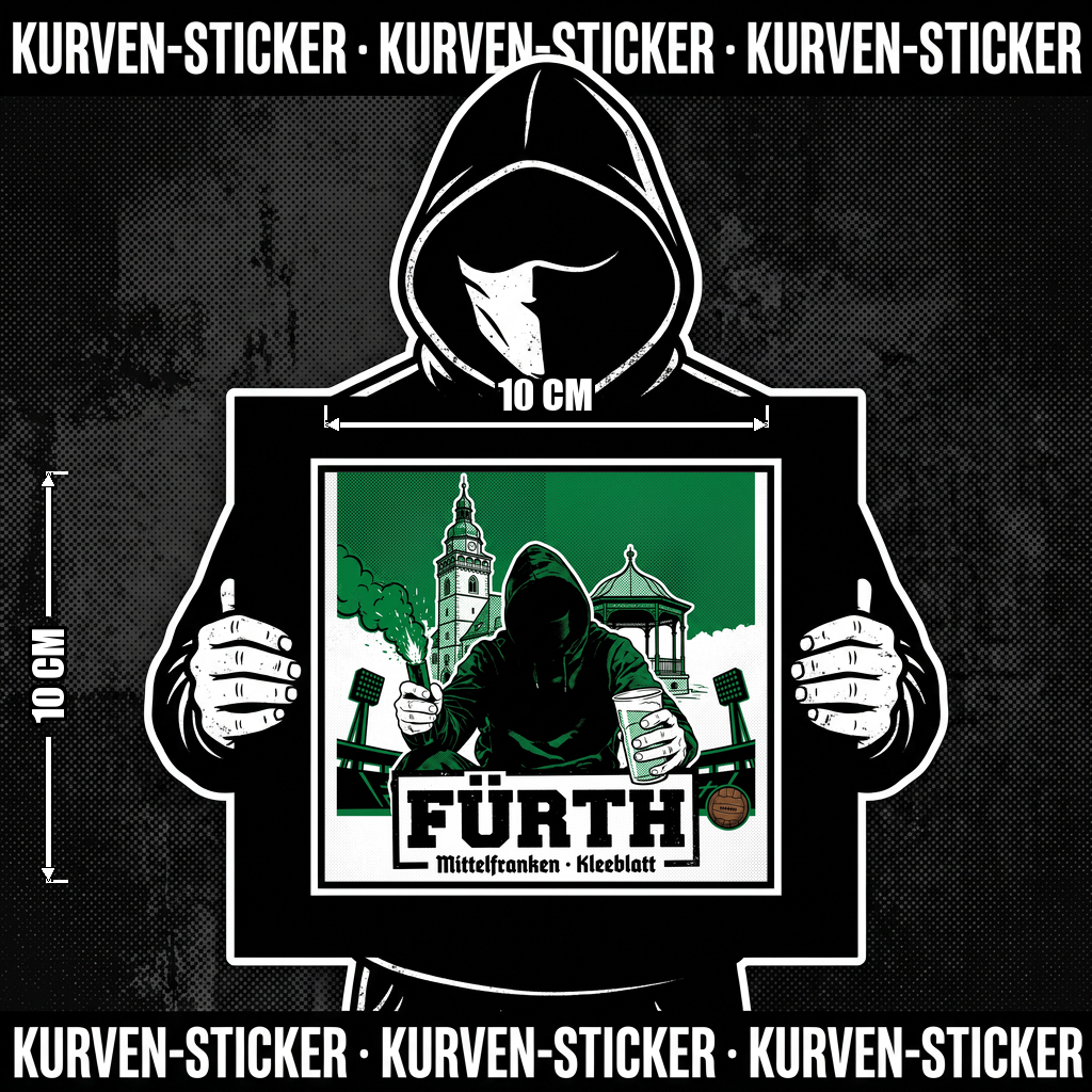 Fürth Ultra Sticker kaufen – Vinyl Sticker für die Kurve, wetterfest – Charakter haelt den Sticker