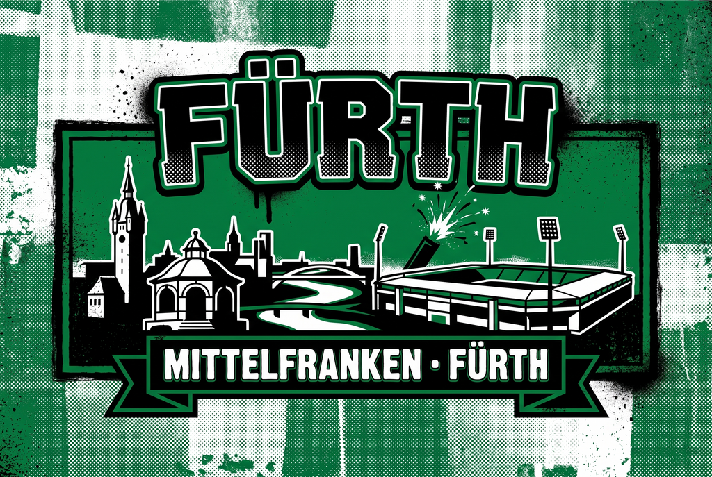 Fußball Sticker Fürth kaufen – Vinyl Sticker für die Kurve, wetterfest