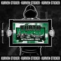 Fußball Sticker Fürth kaufen – Vinyl Sticker für die Kurve, wetterfest – Charakter haelt den Sticker