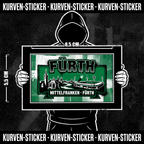 Fußball Sticker Fürth kaufen – Vinyl Sticker für die Kurve, wetterfest – Charakter haelt den Sticker