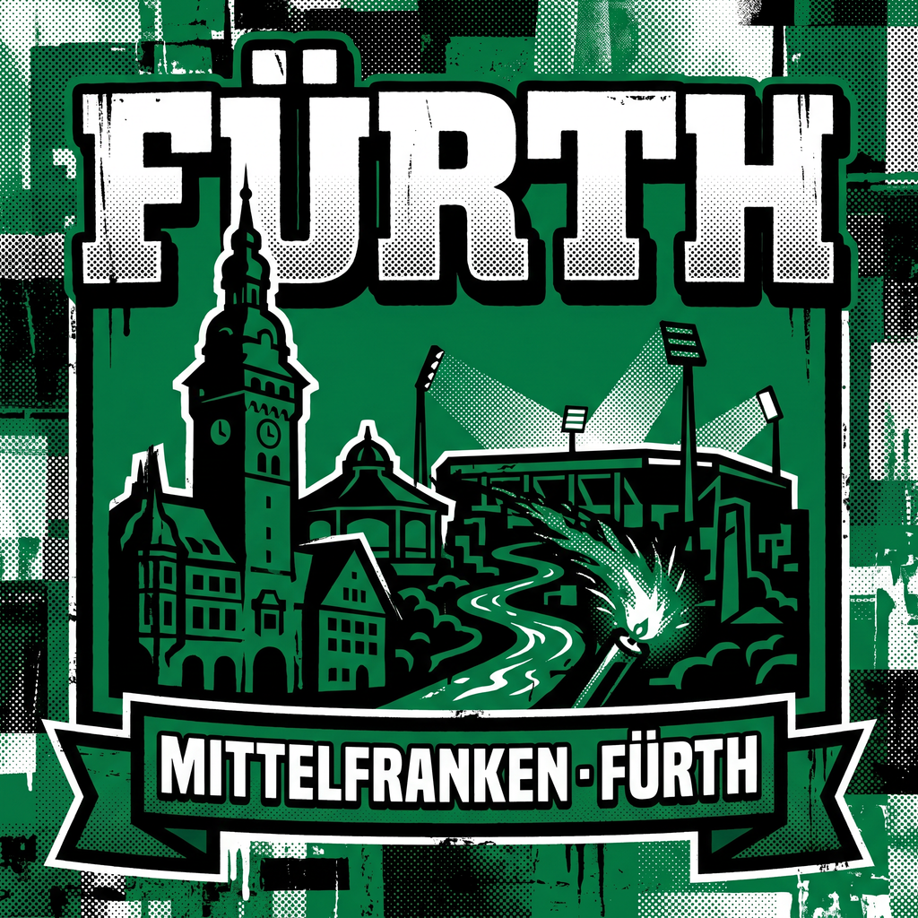Fußball Aufkleber Fürth kaufen – Vinyl Sticker für die Kurve, wetterfest