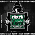 Fußball Aufkleber Fürth kaufen – Vinyl Sticker für die Kurve, wetterfest – Charakter haelt den Sticker