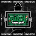 Ultra Sticker Fürth kaufen – Vinyl Sticker für die Kurve, wetterfest – Charakter haelt den Sticker