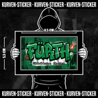 Ultra Sticker Fürth kaufen – Vinyl Sticker für die Kurve, wetterfest – Charakter haelt den Sticker