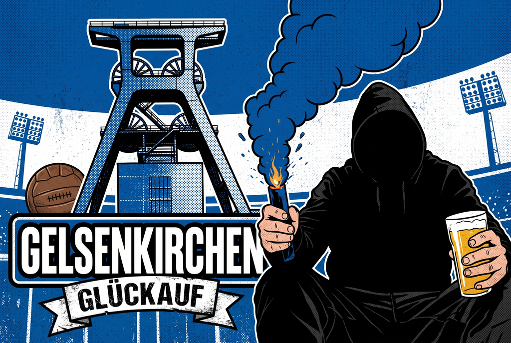 Fan Sticker Gelsenkirchen für den Block kaufen – Vinyl Sticker wetterfest