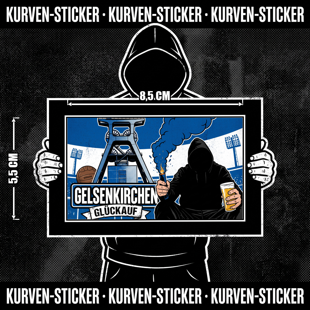 Fan Sticker Gelsenkirchen für den Block kaufen – Vinyl Sticker wetterfest