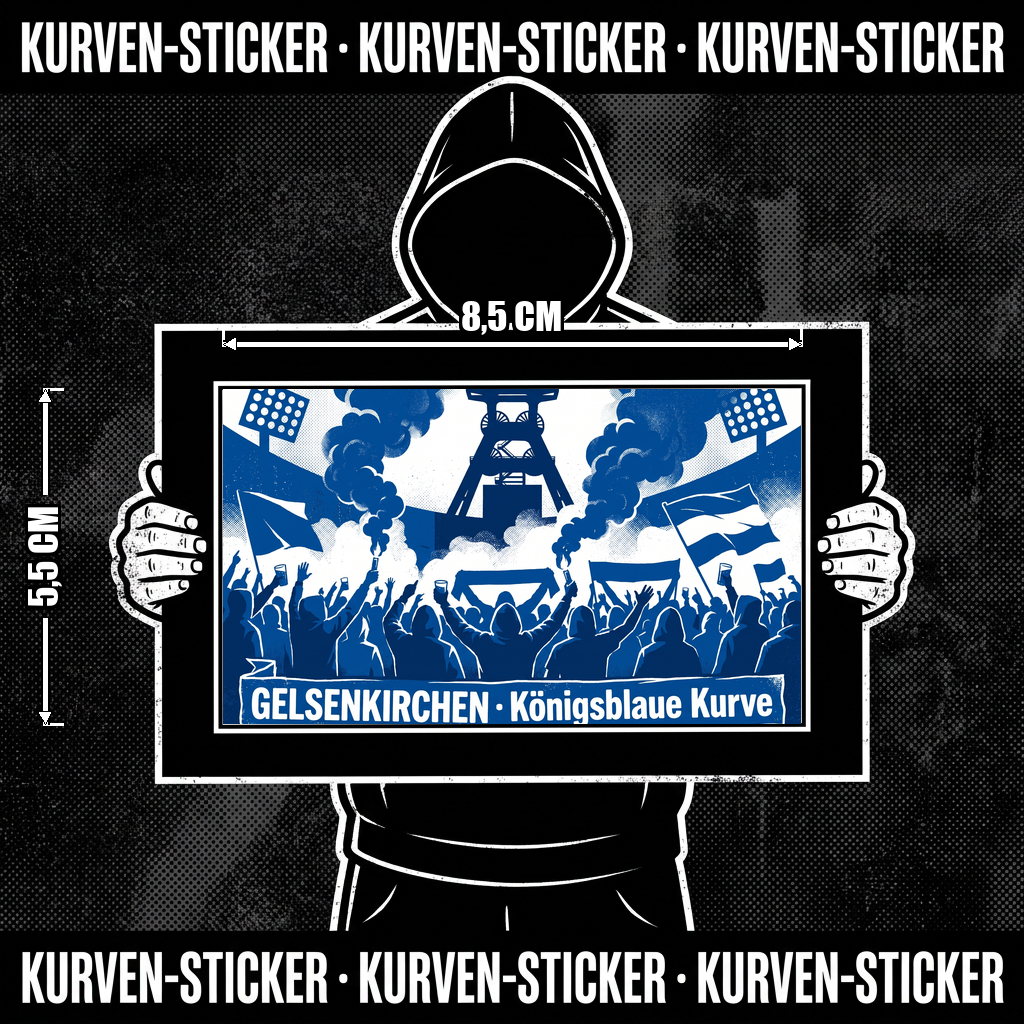 Gelsenkirchen Ultra Sticker kaufen – Vinyl Sticker für die Kurve, wetterfest