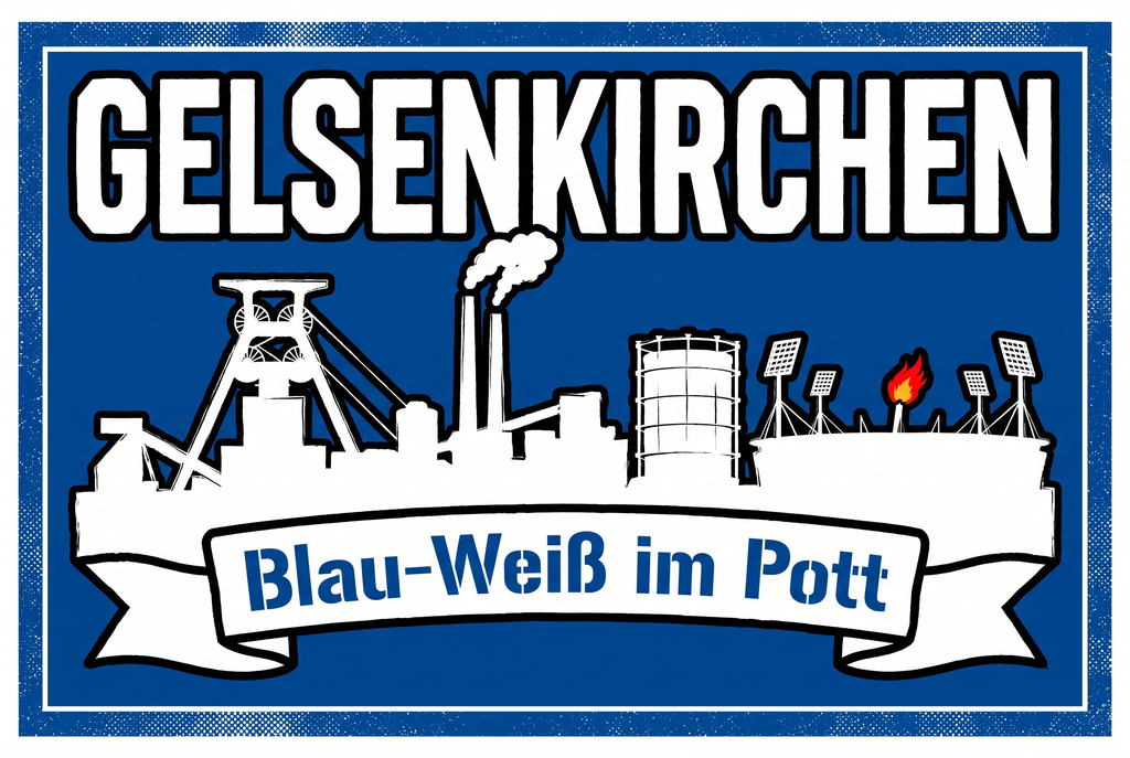 Fußball Aufkleber Gelsenkirchen kaufen – Vinyl Sticker für die Kurve, wetterfest