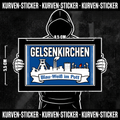 Fußball Aufkleber Gelsenkirchen kaufen – Vinyl Sticker für die Kurve, wetterfest