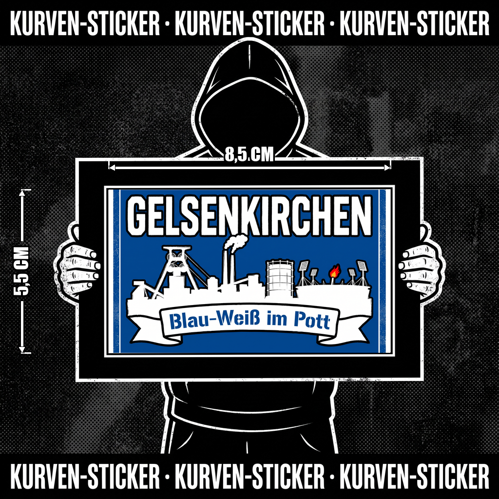 Fußball Aufkleber Gelsenkirchen kaufen – Vinyl Sticker für die Kurve, wetterfest