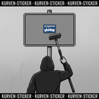 Fußball Aufkleber Gelsenkirchen kaufen – Vinyl Sticker für die Kurve, wetterfest – mit 1m Aufkleberstab