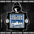 Gelsenkirchen Fußball Sticker kaufen – Vinyl Sticker für die Kurve, wetterfest