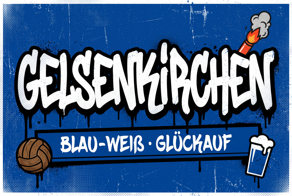 Gelsenkirchen Ultra Aufkleber kaufen – Vinyl Sticker für die Kurve, wetterfest