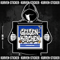 Gelsenkirchen Fußball Aufkleber kaufen – Vinyl Sticker für die Kurve, wetterfest