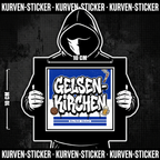 Gelsenkirchen Fußball Aufkleber kaufen – Vinyl Sticker für die Kurve, wetterfest