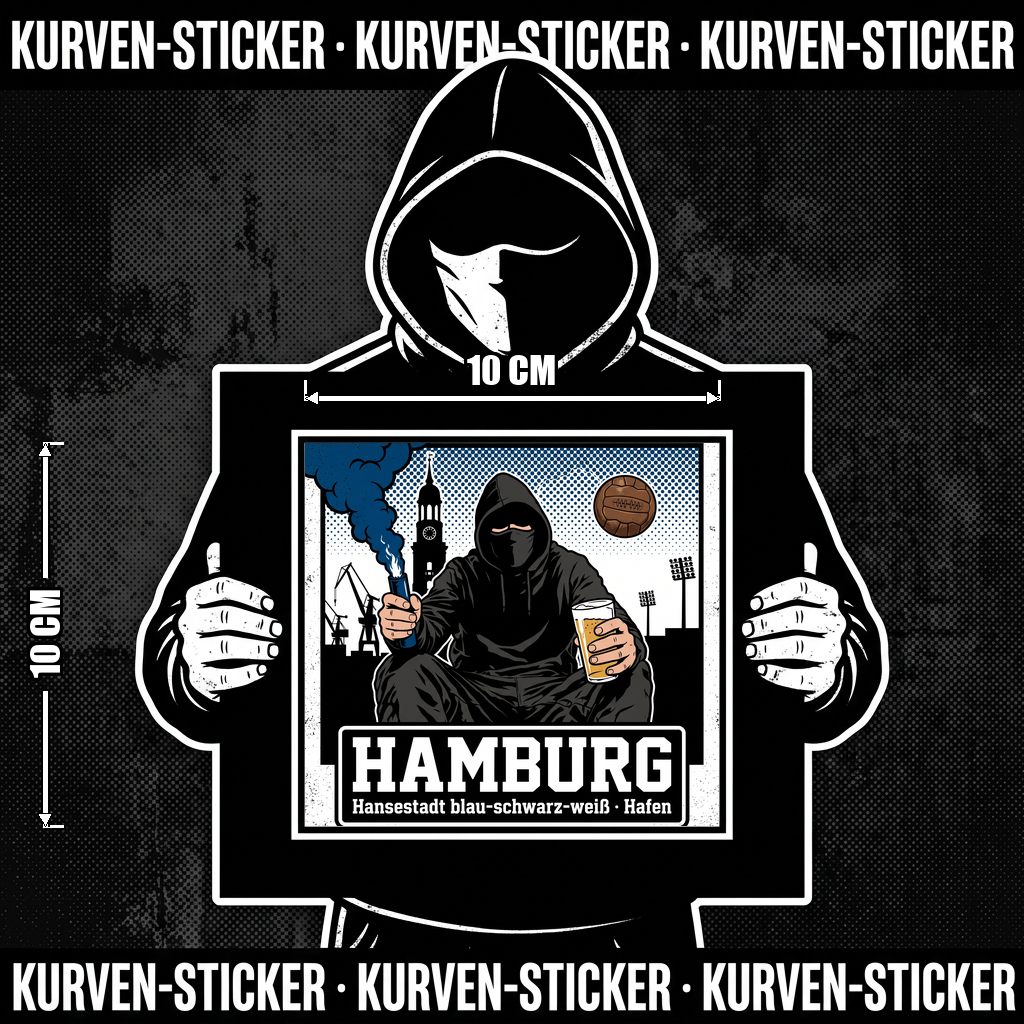 Hamburg Ultra Aufkleber kaufen – Vinyl Sticker für die Kurve, wetterfest
