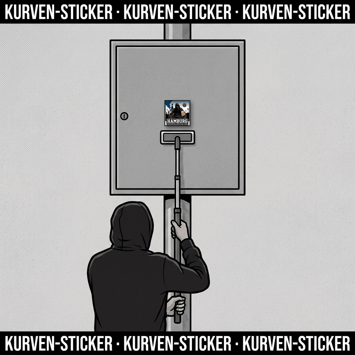 Hamburg Ultra Aufkleber kaufen – Vinyl Sticker für die Kurve, wetterfest – mit Aufkleberstab