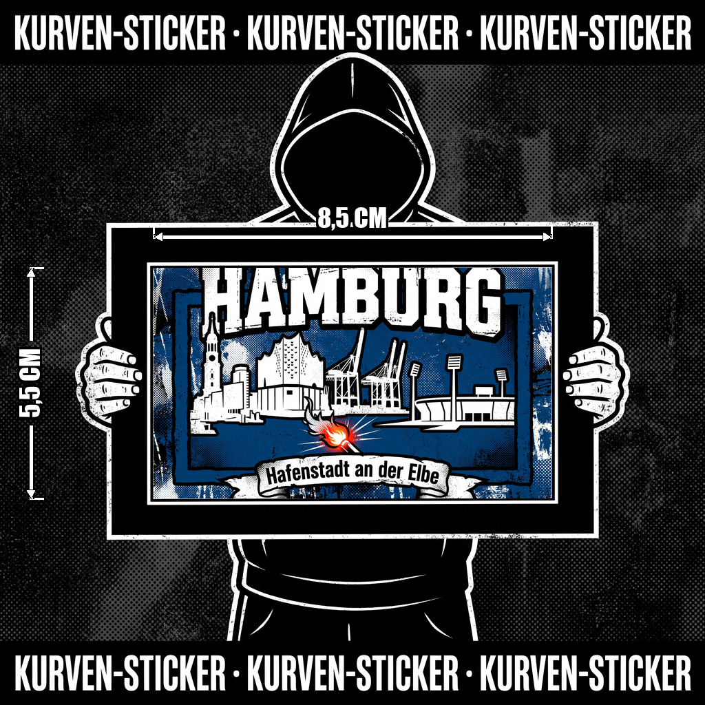 Fußball Aufkleber Hamburg kaufen – Vinyl Sticker für die Kurve, wetterfest