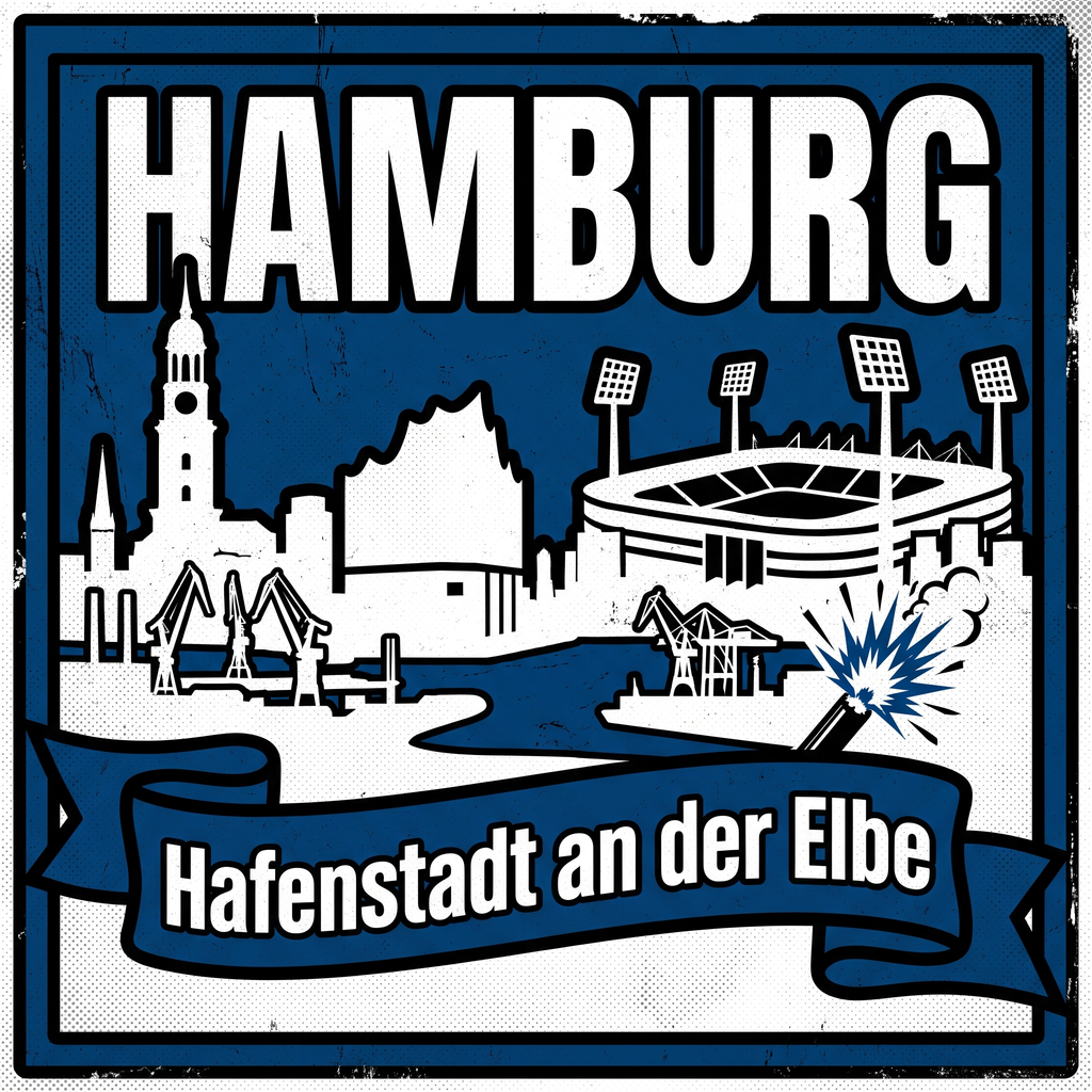 Hamburg Fußball Sticker kaufen – Vinyl Sticker für die Kurve, wetterfest