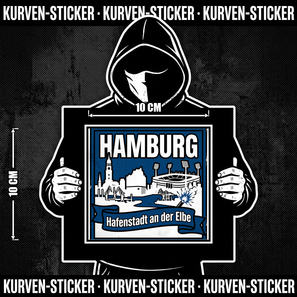 Hamburg Fußball Sticker kaufen – Vinyl Sticker für die Kurve, wetterfest