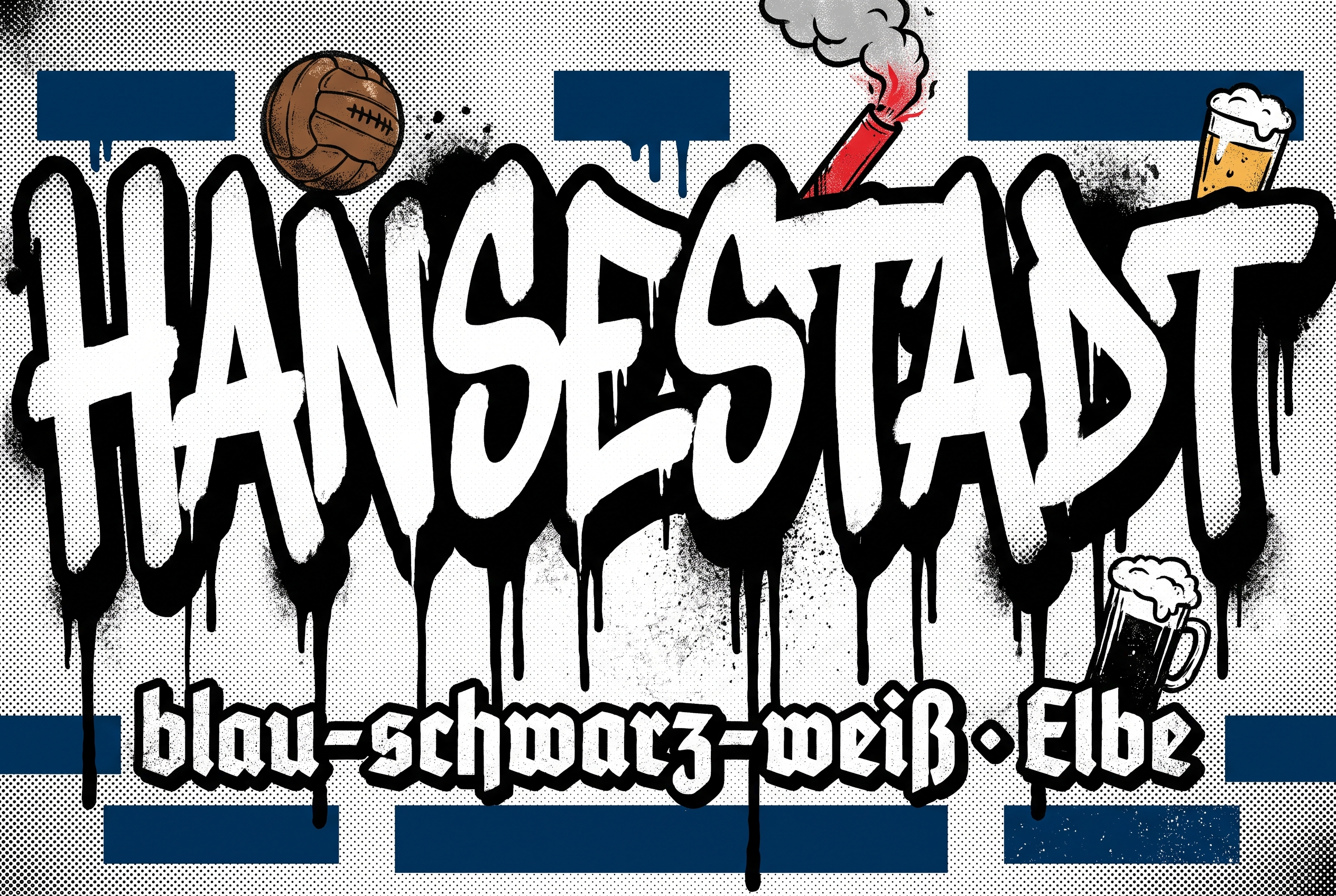 Hamburg Fußball Aufkleber kaufen – Vinyl Sticker für die Kurve, wetterfest