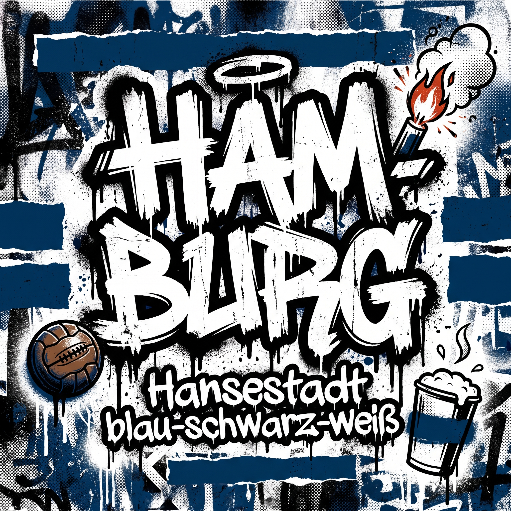 Fan Sticker Hamburg für den Block kaufen – Vinyl Sticker wetterfest