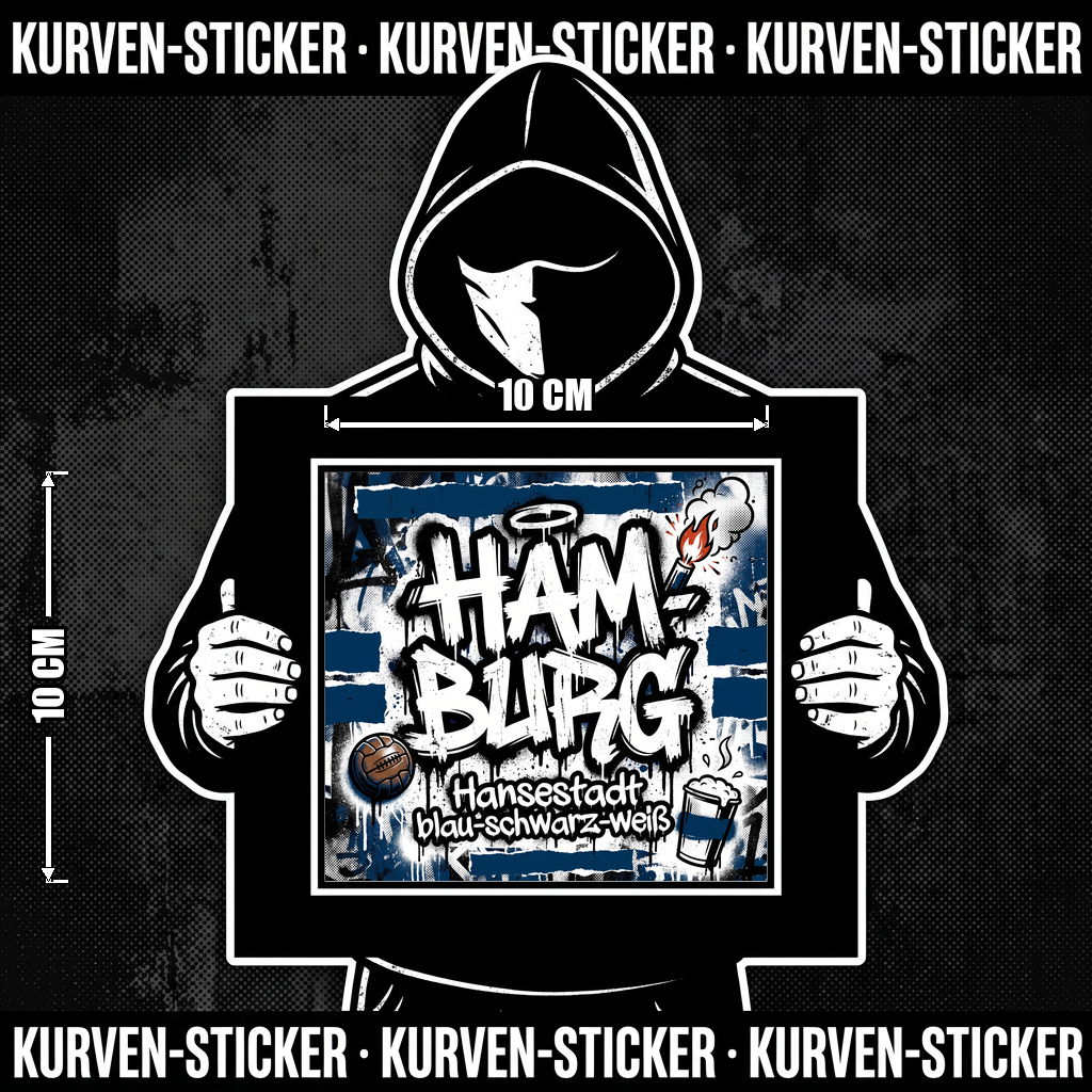 Fan Sticker Hamburg für den Block kaufen – Vinyl Sticker wetterfest