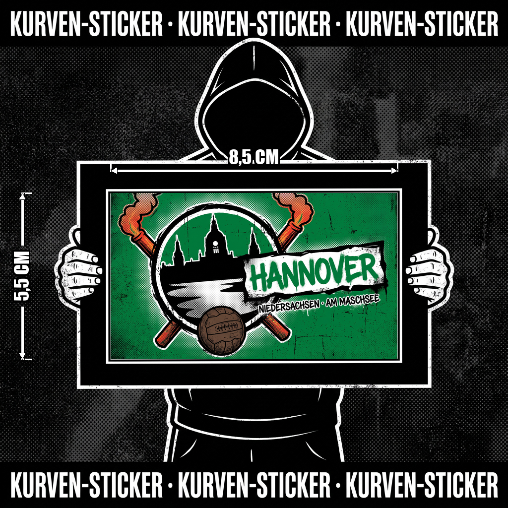 Fußball Sticker Hannover kaufen – Vinyl Sticker für die Kurve, wetterfest