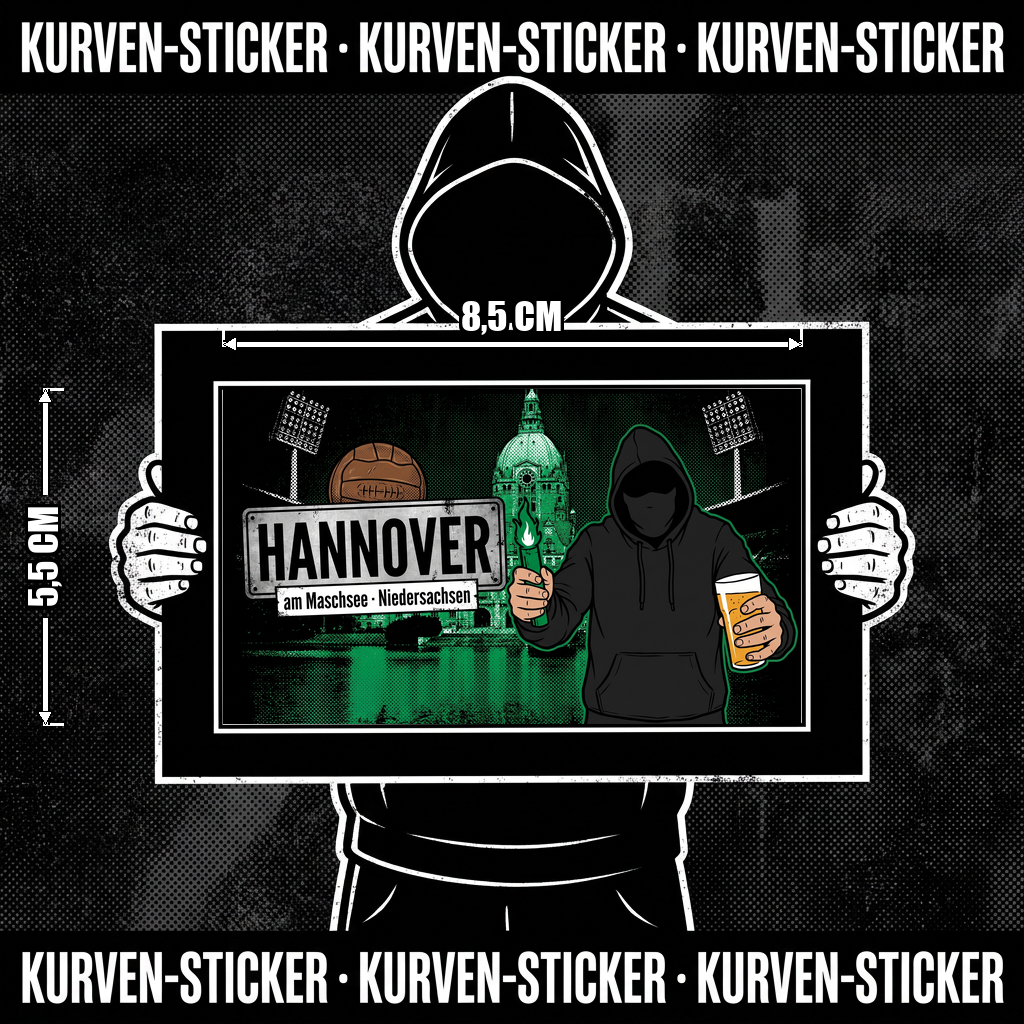 Hannover Ultra Sticker kaufen – Vinyl Sticker für die Kurve, wetterfest