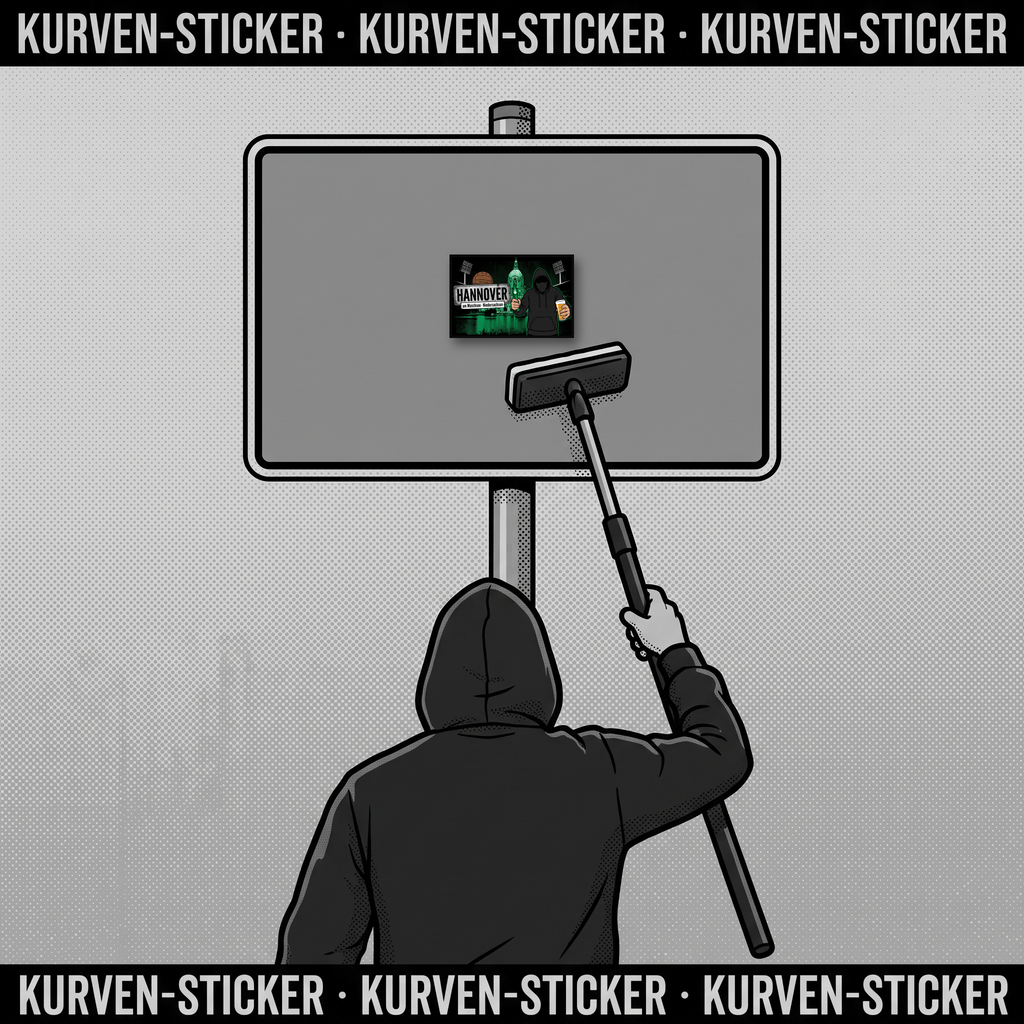 Hannover Ultra Sticker kaufen – Vinyl Sticker für die Kurve, wetterfest – mit Stickerstab