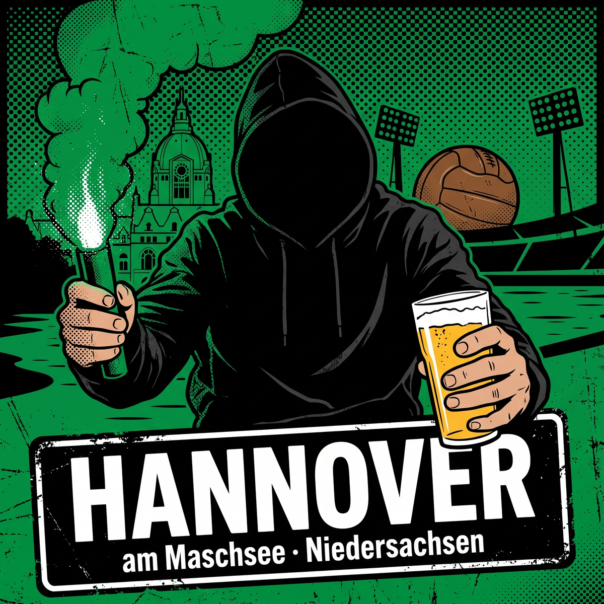 Hannover Fan Aufkleber für die Kurve kaufen – Vinyl Sticker wetterfest