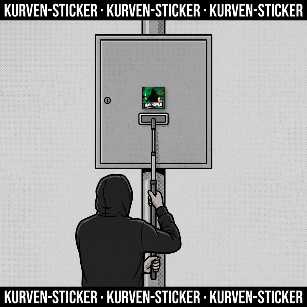 Hannover Fan Aufkleber für die Kurve kaufen – Vinyl Sticker wetterfest – mit 1m Teleskopstab
