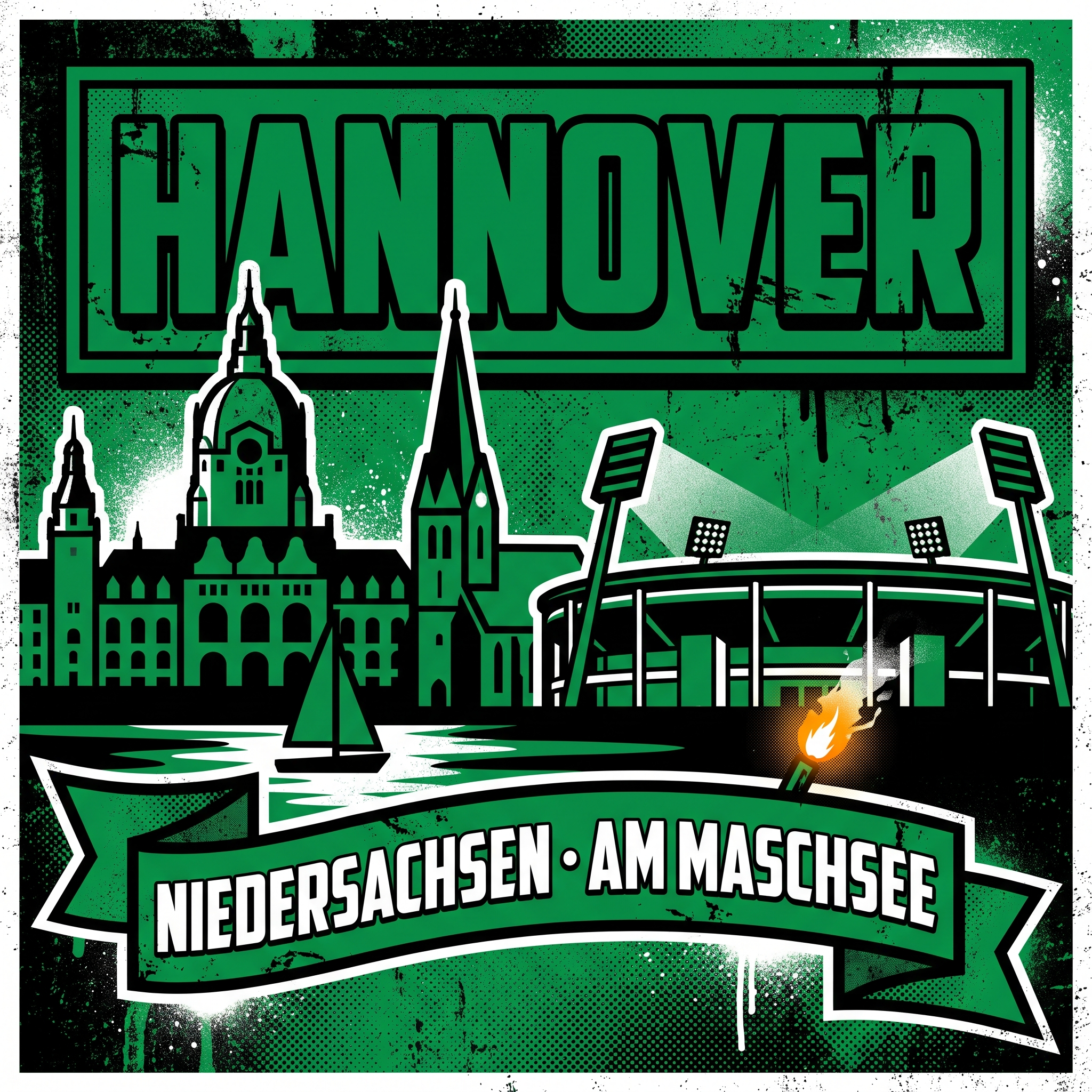 Hannover Fußball Aufkleber kaufen – Vinyl Sticker für die Kurve, wetterfest