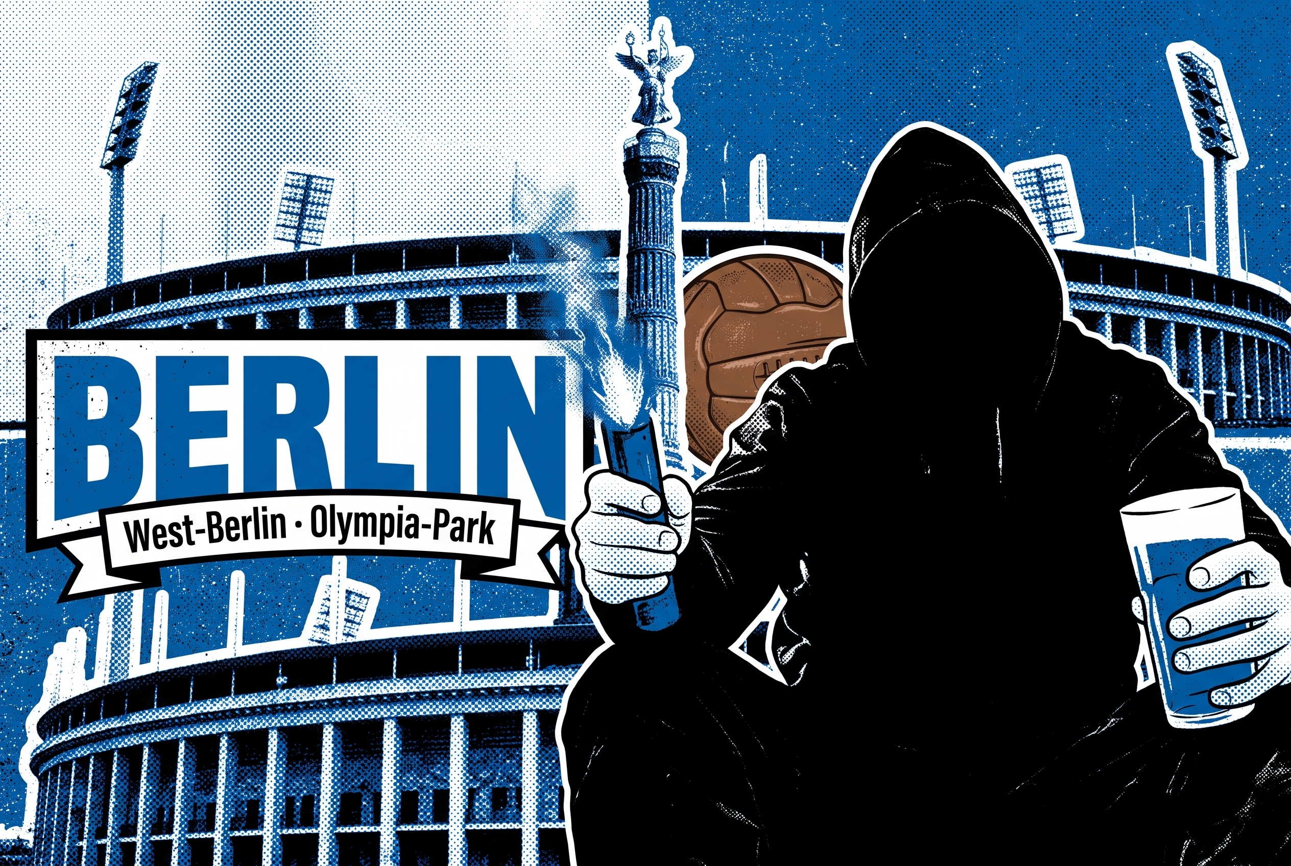 Fußball Sticker Berlin West kaufen – Vinyl Sticker für die Kurve, wetterfest