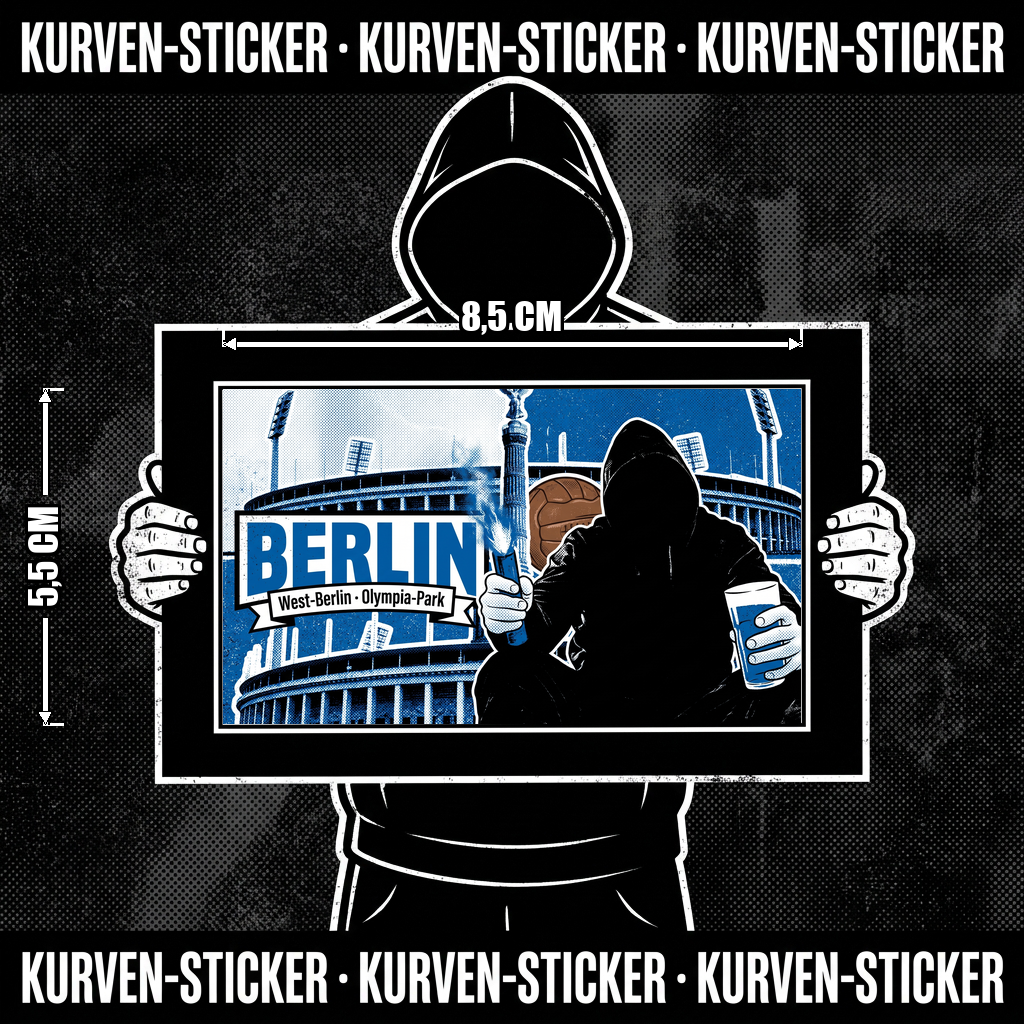 Fußball Sticker Berlin West kaufen – Vinyl Sticker für die Kurve, wetterfest