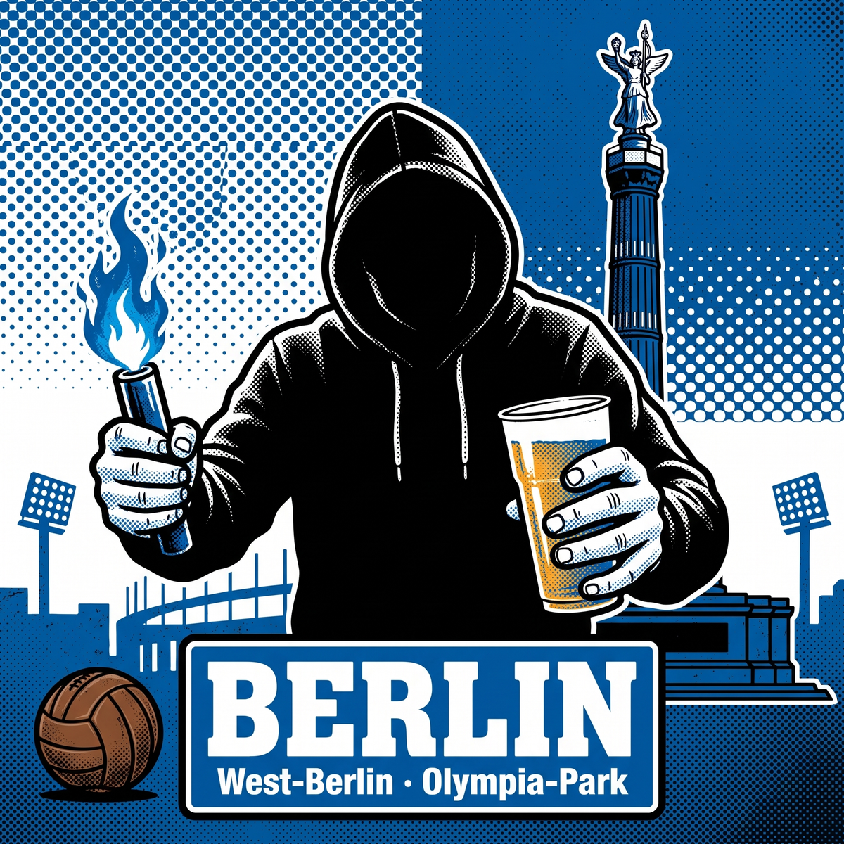 Fußball Aufkleber Berlin West kaufen – Vinyl Sticker für die Kurve, wetterfest
