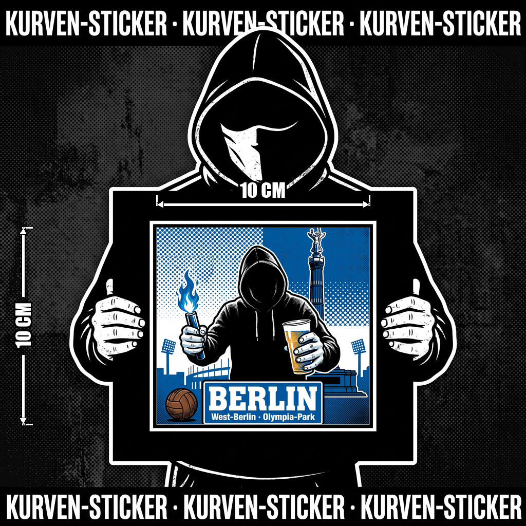 Fußball Aufkleber Berlin West kaufen – Vinyl Sticker für die Kurve, wetterfest