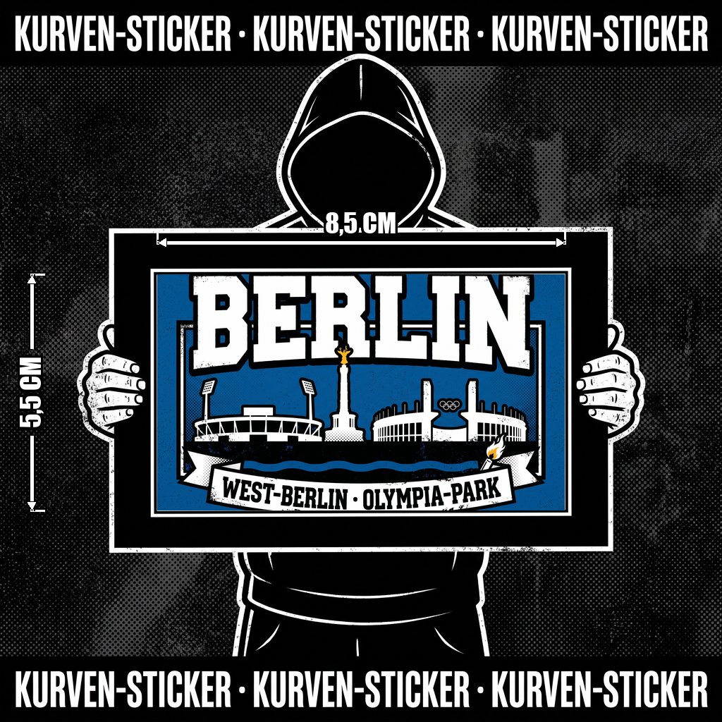 Berlin West Fußball Aufkleber kaufen – Vinyl Sticker für die Kurve, wetterfest