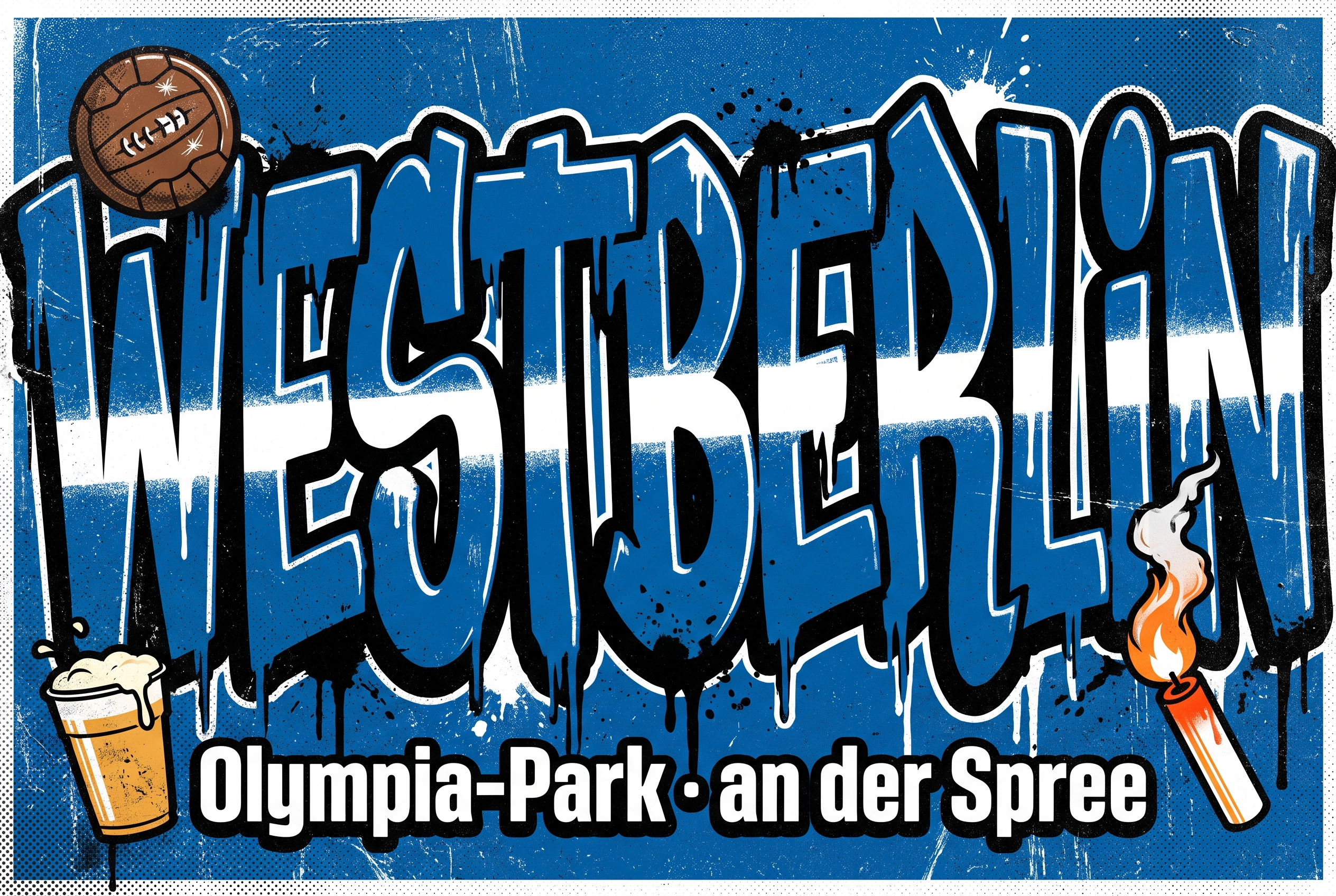 Berlin West Fußball Sticker kaufen – Vinyl Sticker für die Kurve, wetterfest