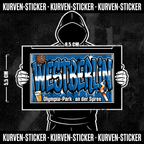 Berlin West Fußball Sticker kaufen – Vinyl Sticker für die Kurve, wetterfest