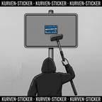 Berlin West Fußball Sticker kaufen – Vinyl Sticker für die Kurve, wetterfest – mit Teleskop-Applikator