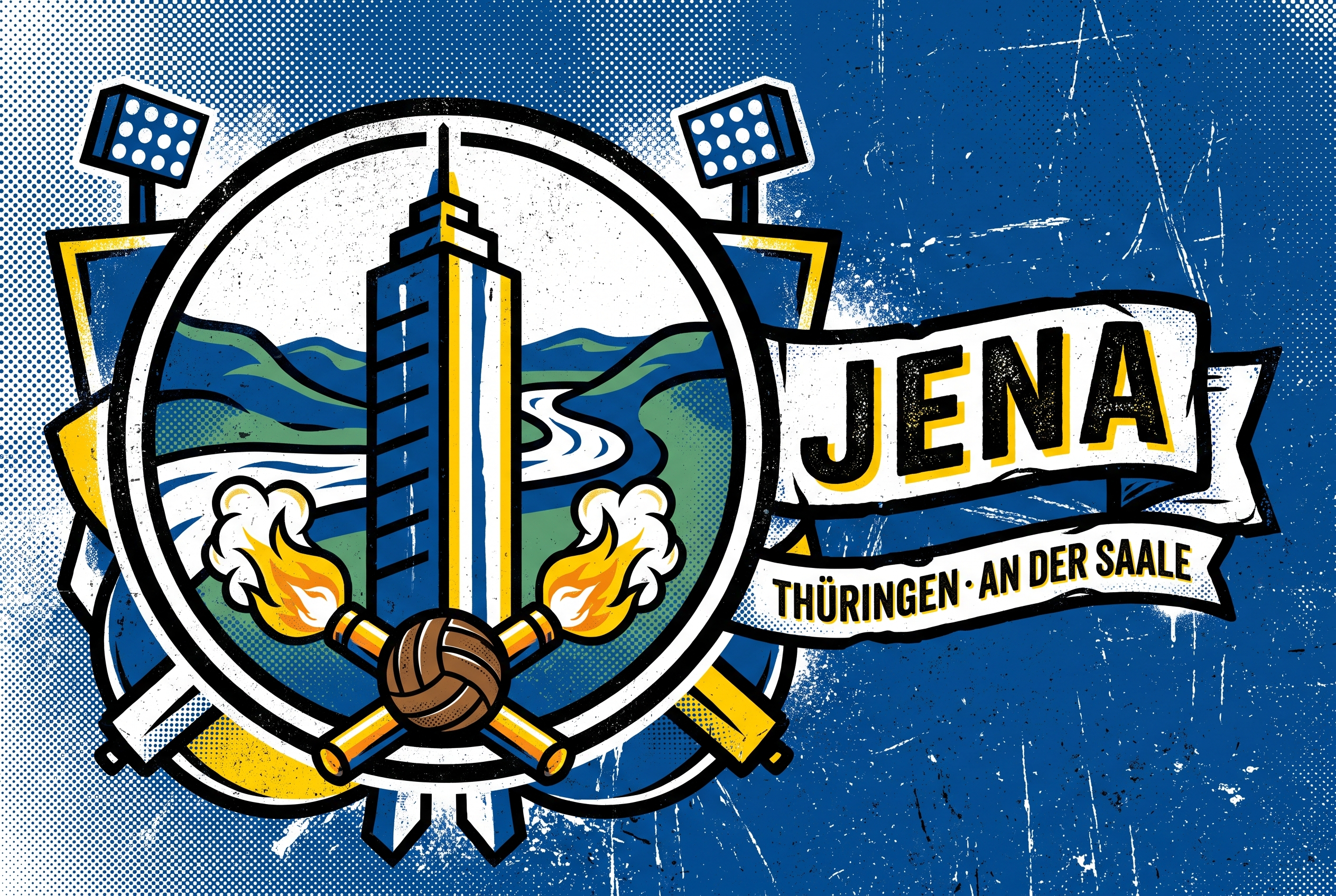 Fußball Jena Aufkleber kaufen – Vinyl Sticker für die Kurve, wetterfest