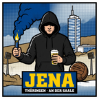 Jena Fußball Aufkleber kaufen – Vinyl Sticker für die Kurve, wetterfest